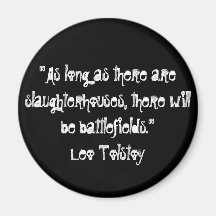 Tolstoy Vegetarian Quote Fridge Magnets