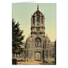 Tom Tower, Oxford, England rare Photochrom Card