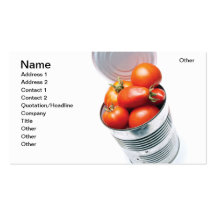 Tomate en boîte carte de visite