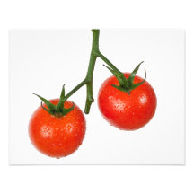 Tomates sur une vigne invitations personnalisées
