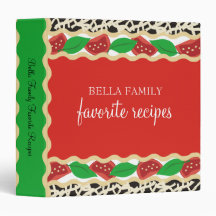 Tomato basil lasagna Italian food recipe binder
