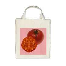 Tomato design tote tote bags
