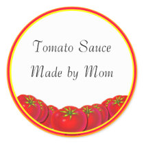 Tomato Sauce Custom Canning Labels