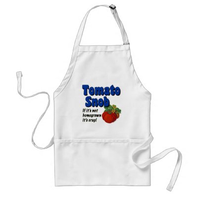 Tomato Snob Funny Cooking Saying Apron by thegardenpages