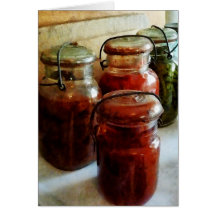 Tomatoes and String Beans in Canning Jars Cards
