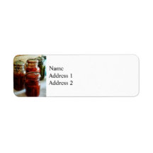 Tomatoes and String Beans in Canning Jars Custom Return Address Labels