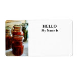 Tomatoes and String Beans in Canning Jars Shipping Label