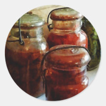 Tomatoes and String Beans in Canning Jars Sticker