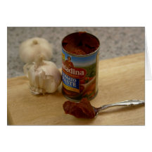 Tomatos Paste Cans Greeting Card
