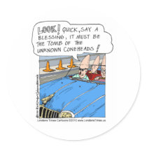 Tomb Of Unkonwn Coneheads Mugs Tees Cards & Gifts Round Stickers