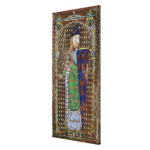 Tomb plaque of Geoffrey Plantagenet Stretched Canvas Print