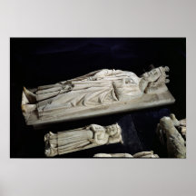 Tombs of Robert II  'the Pious' Jean I Print