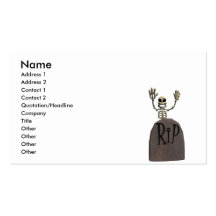 tombstone and skeleton design business card templates