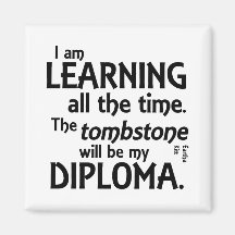Tombstone Diploma Fridge Magnet