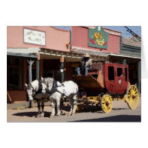 Tombstone Stagecoach horses Card