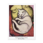 Tomcat On A Yellow Cushion By Franz Marc Post Card