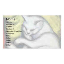 Tomcat On A Yellow Cushion By Marc Franz Business Card Template