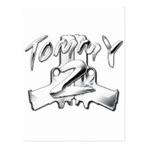 Tommy 2 Gunz Postcard