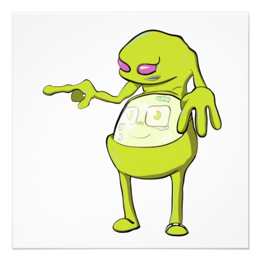tommy tummy inside lumpy monster green invitation