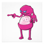 tommy tummy inside lumpy monster pink custom invitations