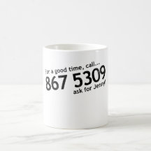 Tommy Tutone 867 5309 Coffee Mugs