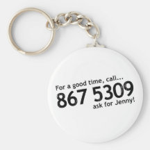 Tommy Tutone 867 5309 Keychains