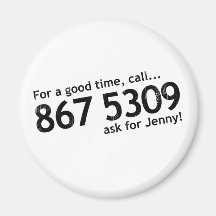 Tommy Tutone 867 5309 Magnet