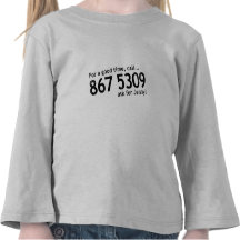 Tommy Tutone 867 5309 Tshirt