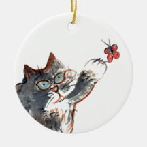 Tommy's Butterfy Tag Christmas Ornament