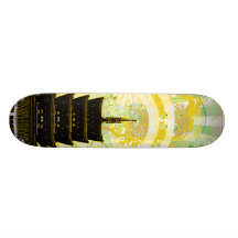 Tommy's Temple yellow Custom Skateboard