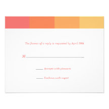 Tonal Citrus Bat Mitzvah Reply Card Invitations