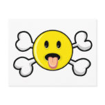 tongue smiley Skull and Crossbones postcards