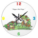 Tongue Tied Frogs...Wall Clock