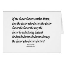 Tongue Twister Doctor Doctors Another Doctor Greeting Cards