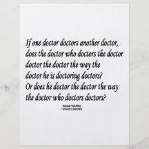 Tongue Twister Doctor Doctors Another Doctor Custom Flyer
