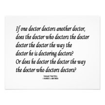 Tongue Twister Doctor Doctors Another Doctor Custom Announcement