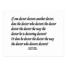 Tongue Twister Doctor Doctors Another Doctor Post Card