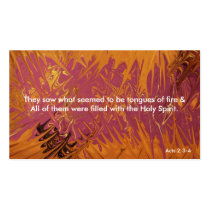 Tongues of Fire Bookmark Business Cards