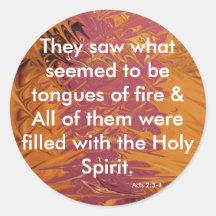 Tongues of Fire Stickers
