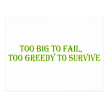 Too big to fail postcard