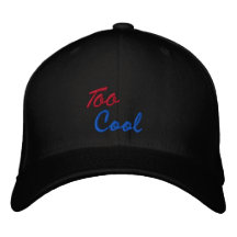 Too Cool Red and Blue Embroidered Cap Embroidered Baseball Caps