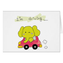 too cute green elephant 인사카드