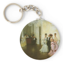 Too Early by James Tissot Keychain