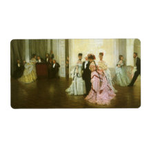 Too Early by James Tissot, Vintage Victorian Art Personalized Shipping Labels