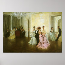 Too Early by James Tissot, Vintage Victorian Art Poster