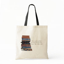 Too fond of books-old books with quote. bag