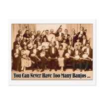 Too Many Banjos Postcard