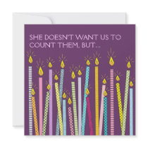 Too Many Candles!  Birthday Party Invitation