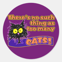TOO MANY CATS STICKERS