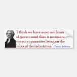 Too many government parasites bumper sticker